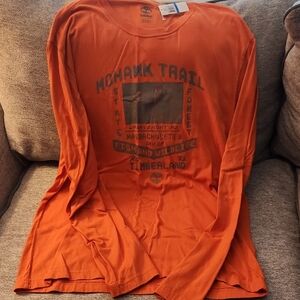 Timberland Men's Long Sleeve Mohawk Trail Graphic Tee - Orange
